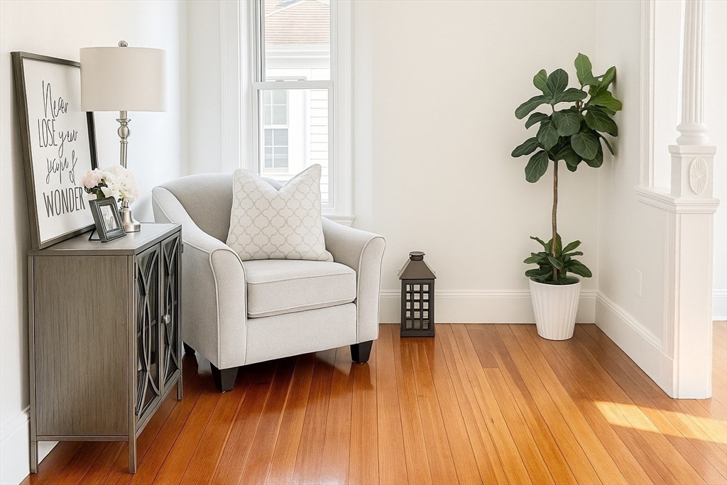 145 Lagrange Street Boston, MA 02132 - Photo 9 of 37 a living room with furniture and a potted plant