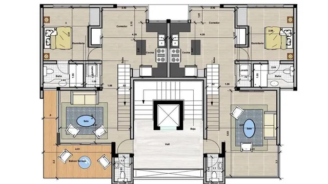 a view of living room with furniture and wooden floor