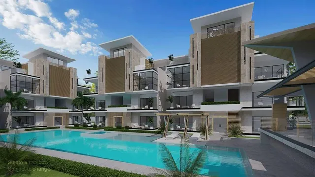 a view of a house with a swimming pool