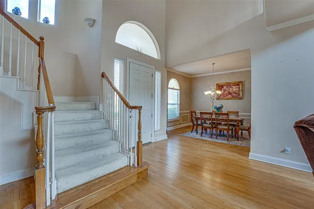 a view of entryway with dining room and livingroom