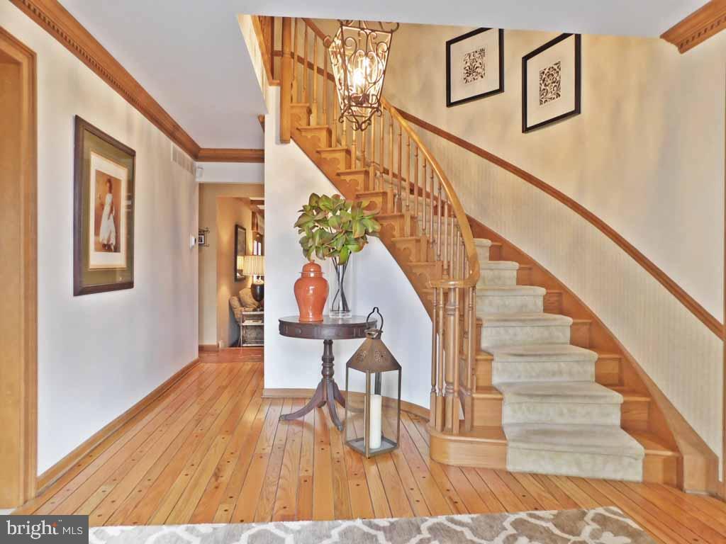 7 Jericho Mountain Road Newtown, PA 18940 - Photo 4 of 39 Entry foyer with spiral staircase