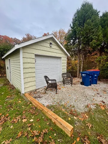 a view of backyard of house