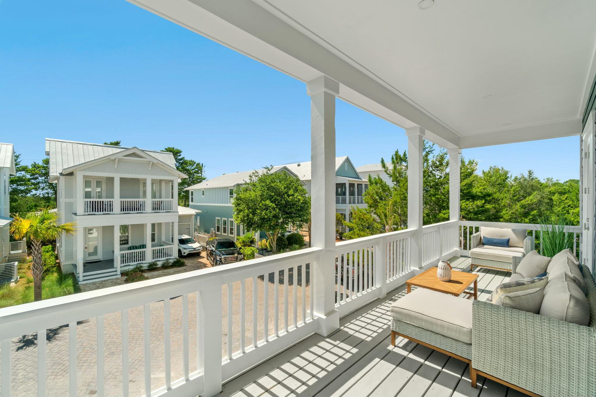 566 Gulfview Circle Santa Rosa Beach, FL 32459 - Photo 31 of 38 a view of balcony with furniture