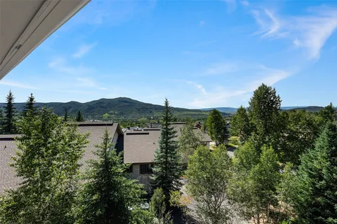 a view of lake from balcony