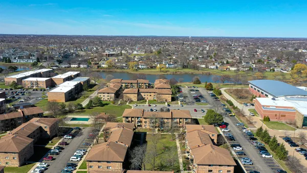 an aerial view of multiple house