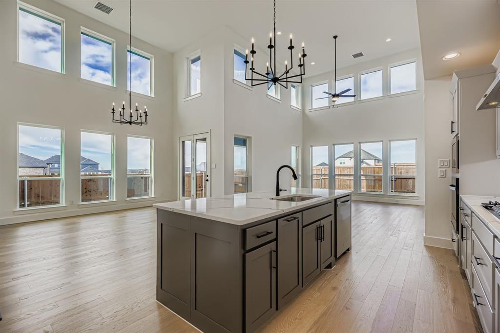 2608 Cedar Rdg Road Celina, TX 75009 - Photo 9 of 29 a kitchen with stainless steel appliances granite countertop a stove and cabinets with wooden floor