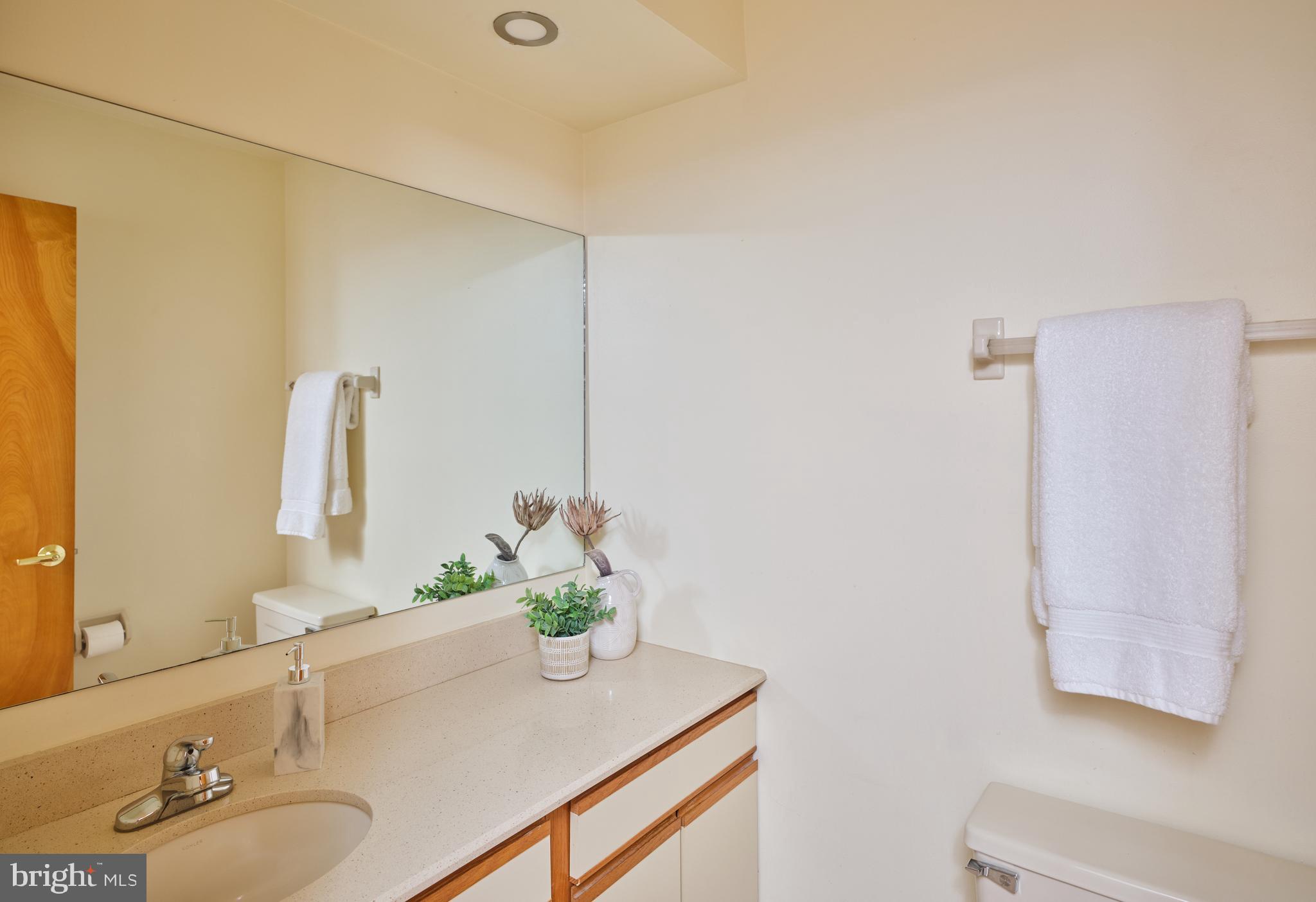 3054 Comfort Road New Hope, PA 18938 - Photo 22 of 64 a bathroom with a granite countertop sink and a mirror