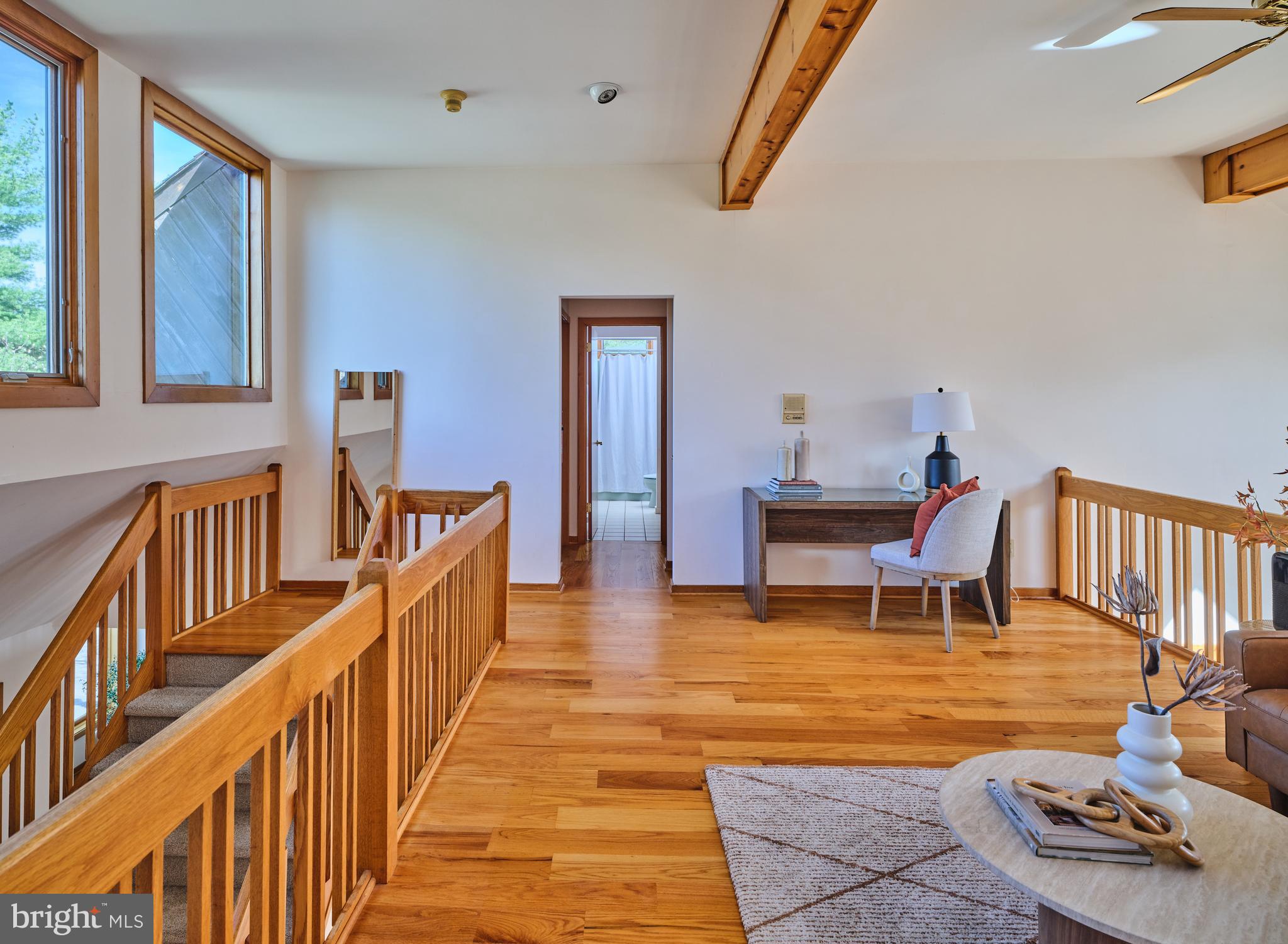 3054 Comfort Road New Hope, PA 18938 - Photo 28 of 64 a view of a livingroom with furniture staircase and front door