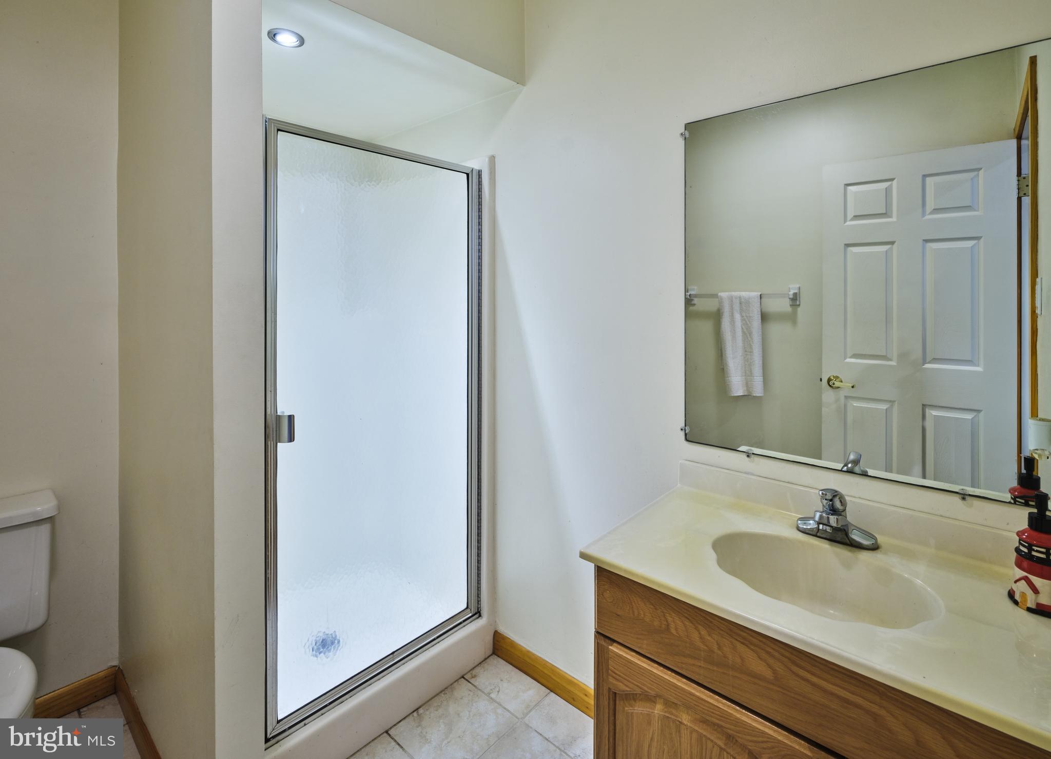 3054 Comfort Road New Hope, PA 18938 - Photo 39 of 64 a bathroom with a sink and a mirror
