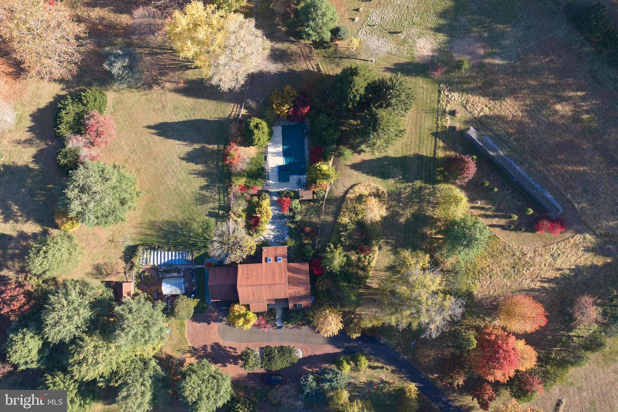 3054 Comfort Road New Hope, PA 18938 - Photo 60 of 64 an aerial view of a house with a yard