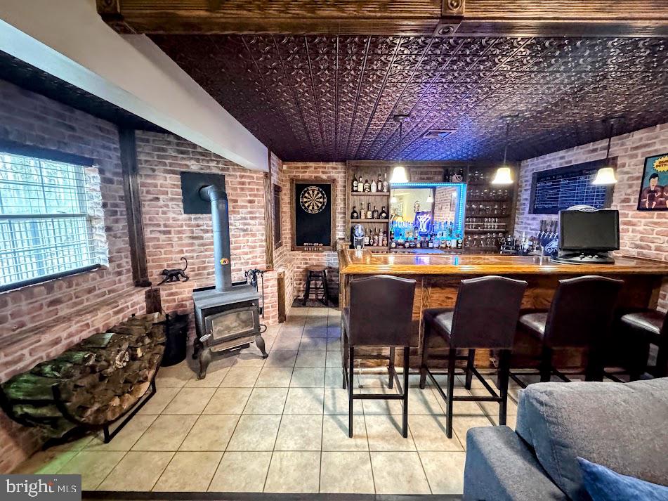 1 Point Of Wds Hazleton, PA 18202 - Photo 43 of 88 WOOD CARVE DWET BAR & PUB AREA WITH BRICK WALLS