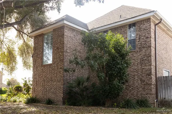 a brick building with a large windows