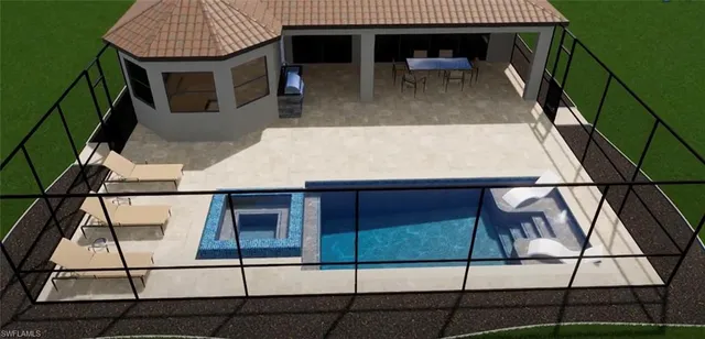 a view of a house with a sink and a yard