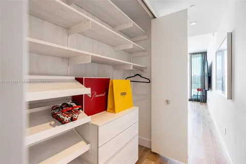 a view of a room with storage