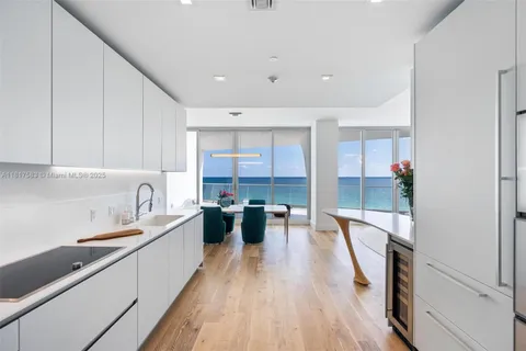 a large kitchen with a lot of counter space