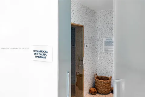 a view of a swimming pool and lounge chair