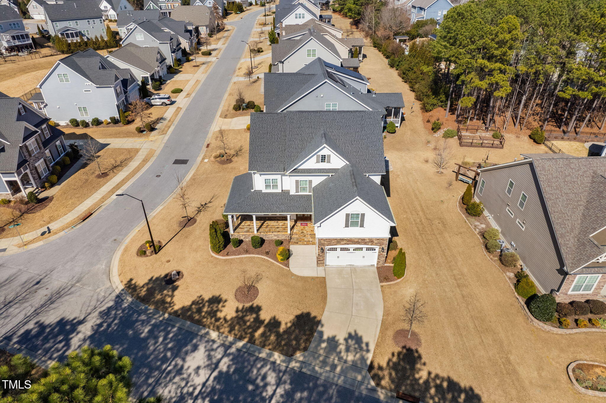 2461 Stonehenge Park Drive Raleigh, NC 27613 - Photo 64 of 72 an aerial view of residential houses with outdoor space