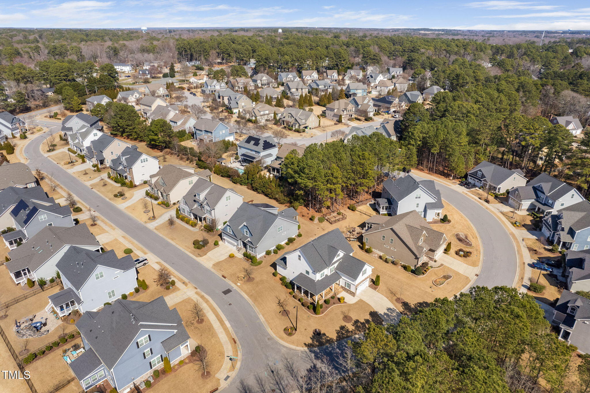 2461 Stonehenge Park Drive Raleigh, NC 27613 - Photo 66 of 72 an aerial view of residential houses with outdoor space