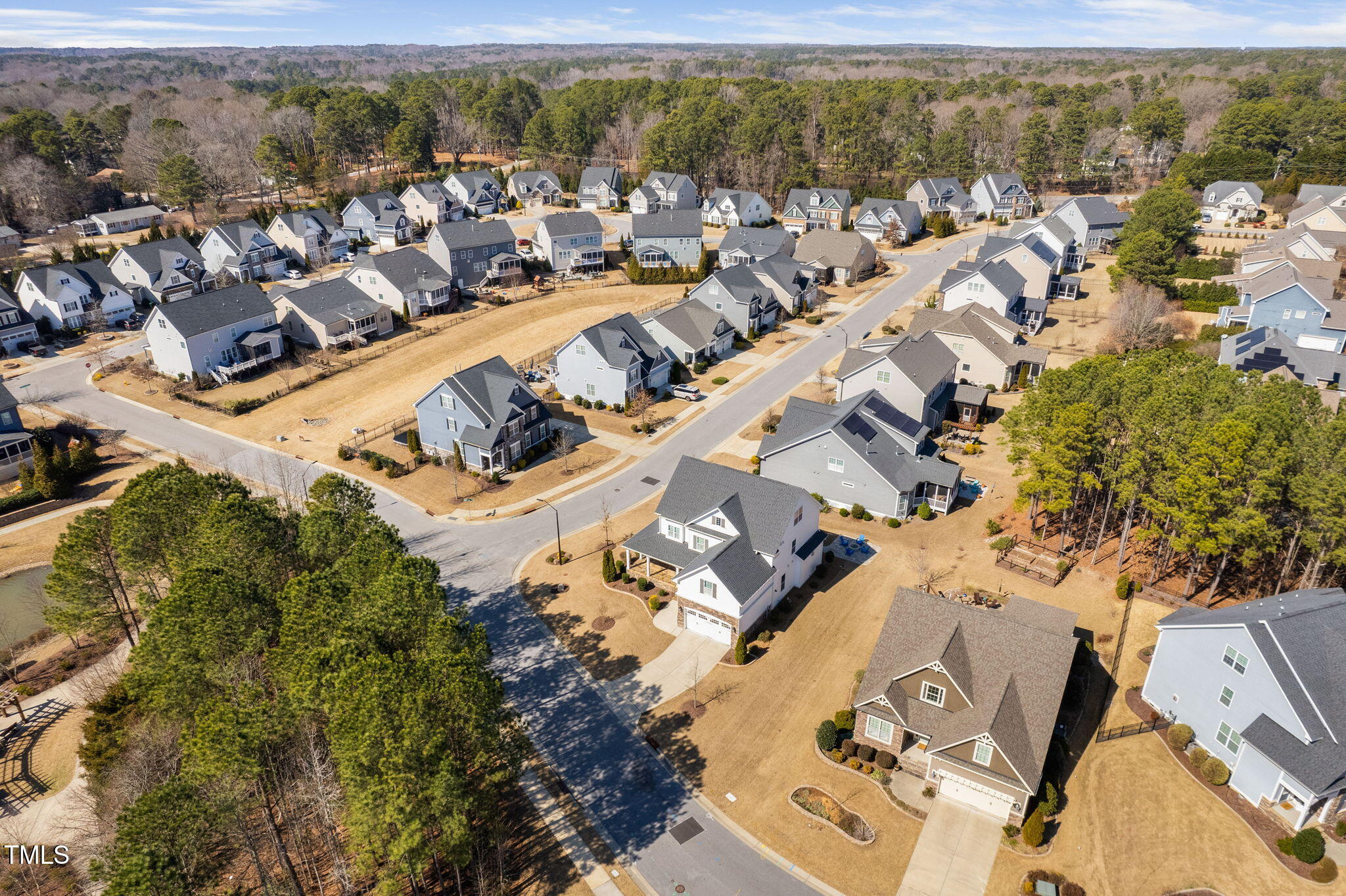2461 Stonehenge Park Drive Raleigh, NC 27613 - Photo 67 of 72 an aerial view of residential building with parking space