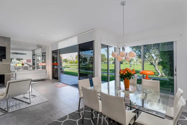 a outdoor space with furniture