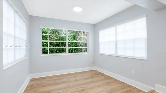 an empty room with a window
