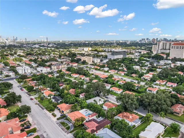 an aerial view of a city