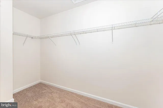 a view of small space with racks on the wall