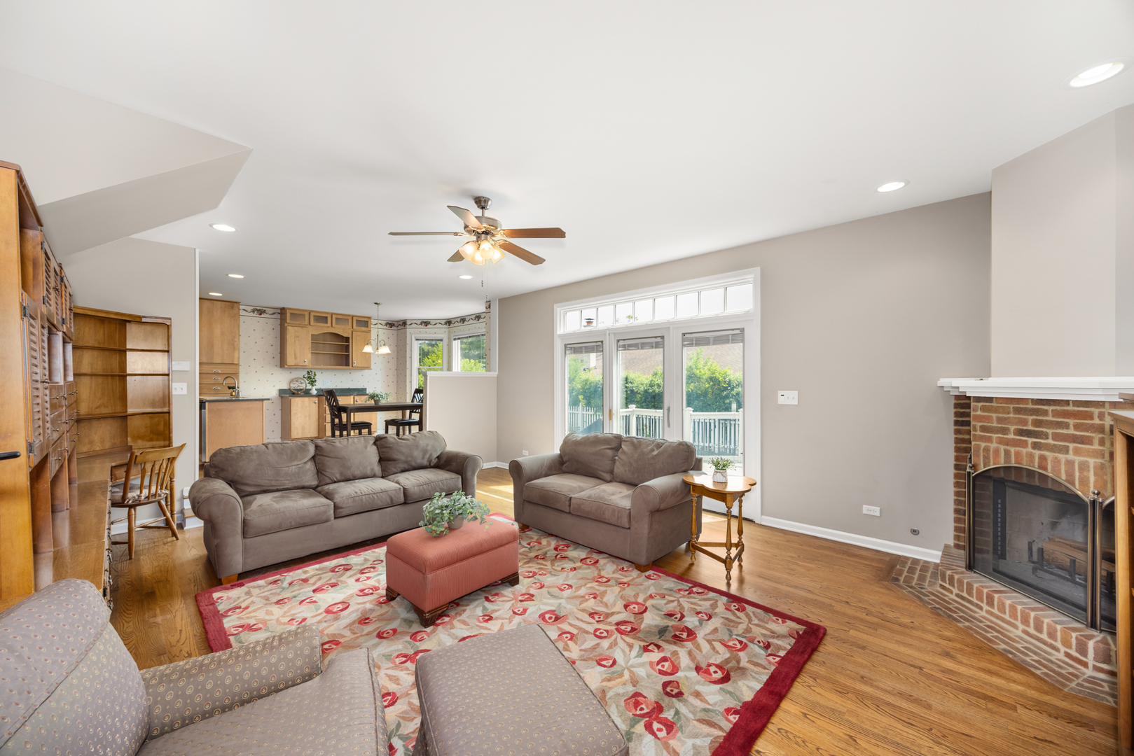 401 Greenwood Road Glenview, IL 60025 - Photo 13 of 30 a living room with furniture and a fireplace