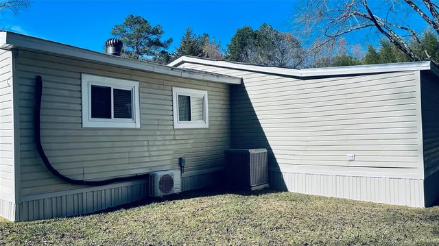 a view of a porch of a house