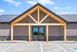 a house view with a outdoor space