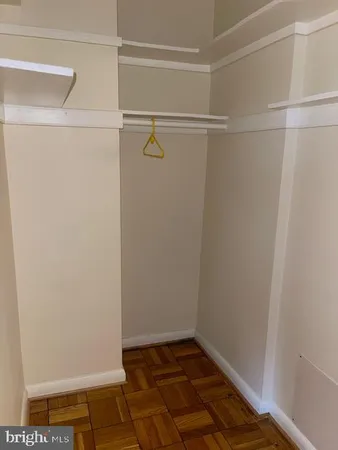 a view of a room with empty racks