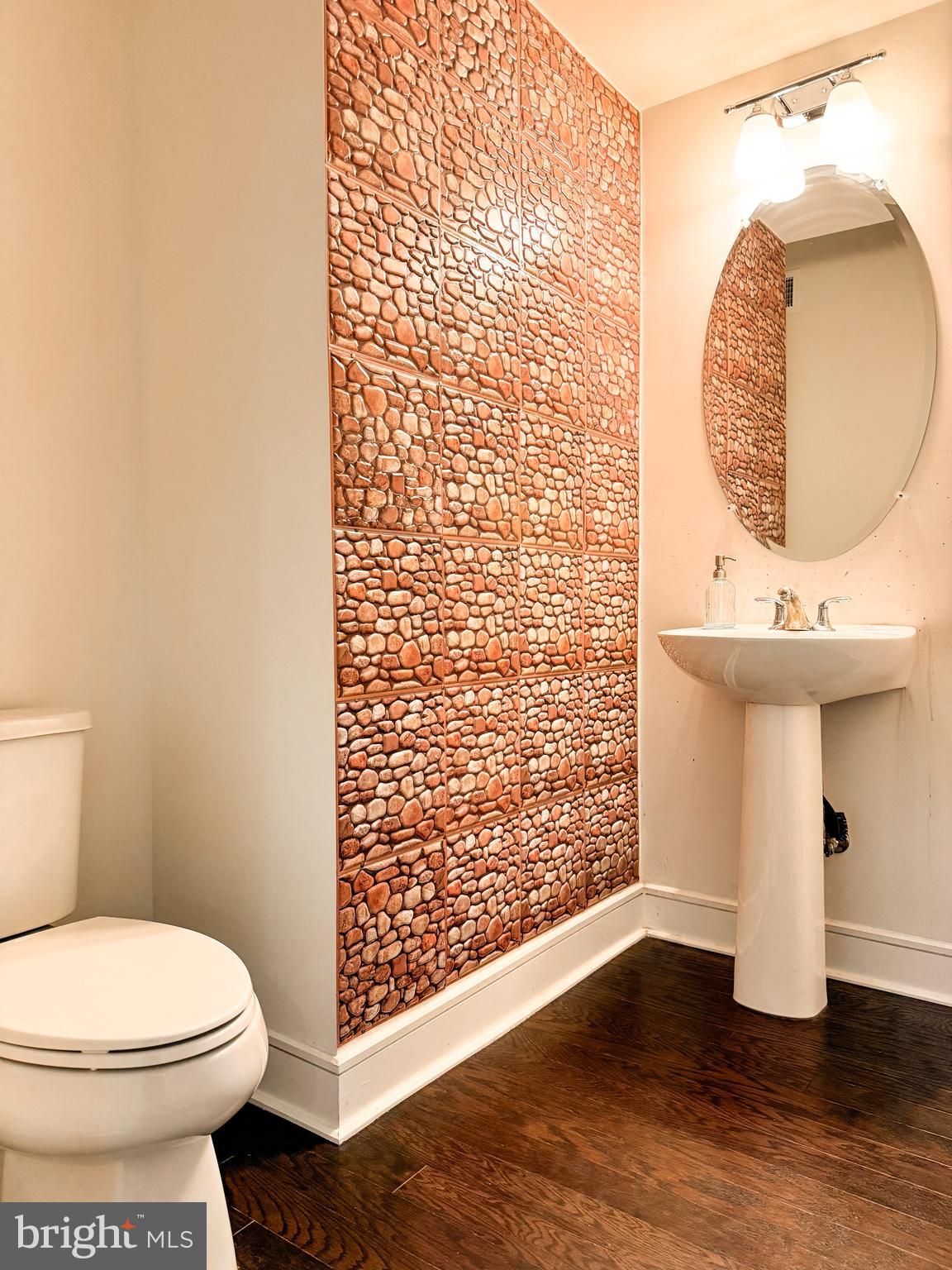 25419 Reed Orchard Terrace Chantilly, VA 20152 - Photo 18 of 47 a bathroom with a toilet and a mirror