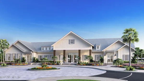 a front view of a building with street view