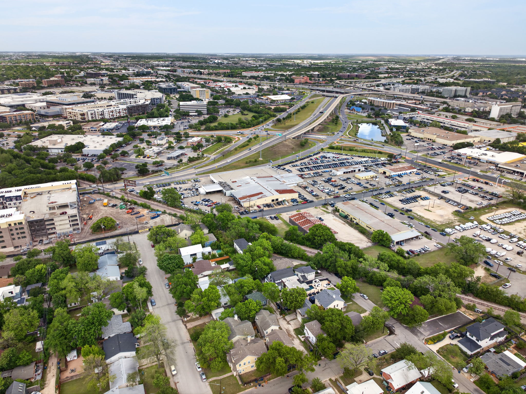 5505 Duval Street, Unit B Austin, TX 78751 - Photo 30 of 32 an aerial view of residential houses with outdoor space