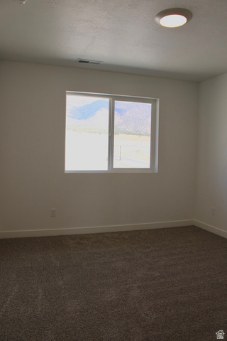 2613 Scarlet Road, Unit 258 Eagle Mountain, UT 84005 - Photo 25 of 32 Carpeted room featuring a single window, white baseboards, and a flush-mount ceiling light fixture