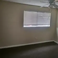 an empty room with a window