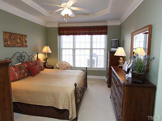 2500 Happy Lane Raleigh, NC 27614 - Photo 8 of 23 Master bedroom has trey ceiling, ceiling fan and 2 custom closets.