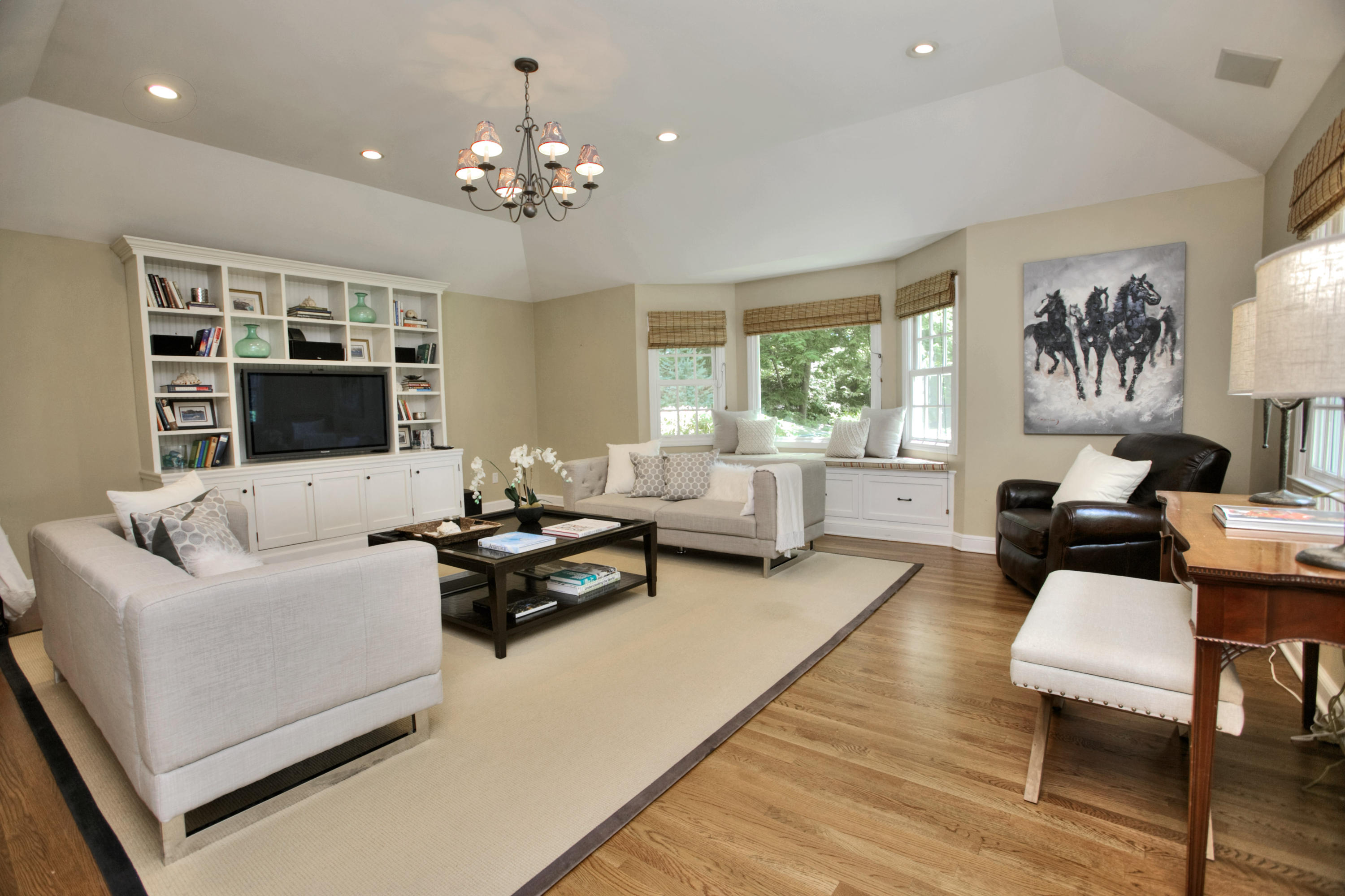 17 Rocaton Road Darien, CT 06820 - Photo 13 of 26 a living room with furniture or chandelier and a wooden floor