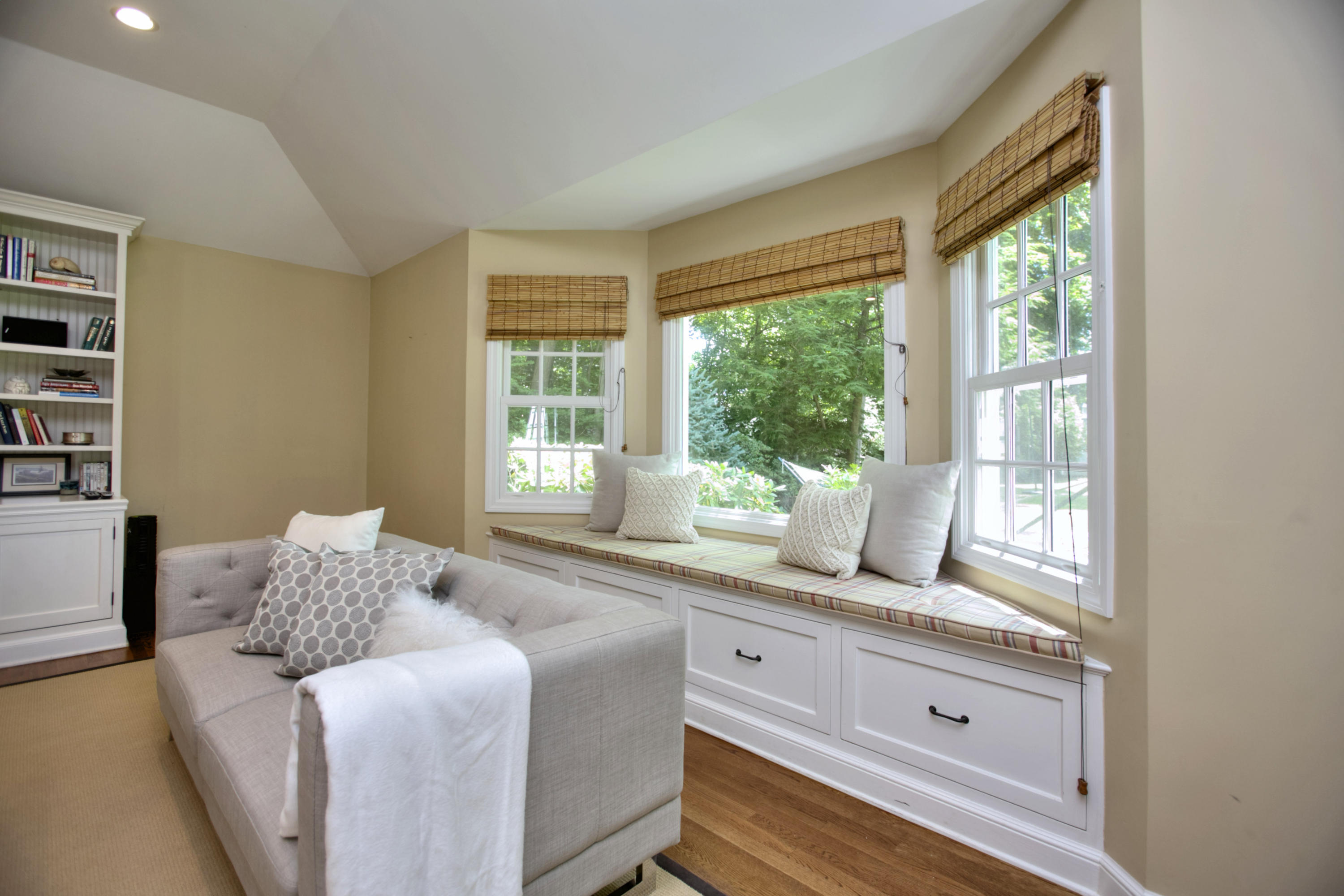 17 Rocaton Road Darien, CT 06820 - Photo 14 of 26 a living room with furniture and large windows