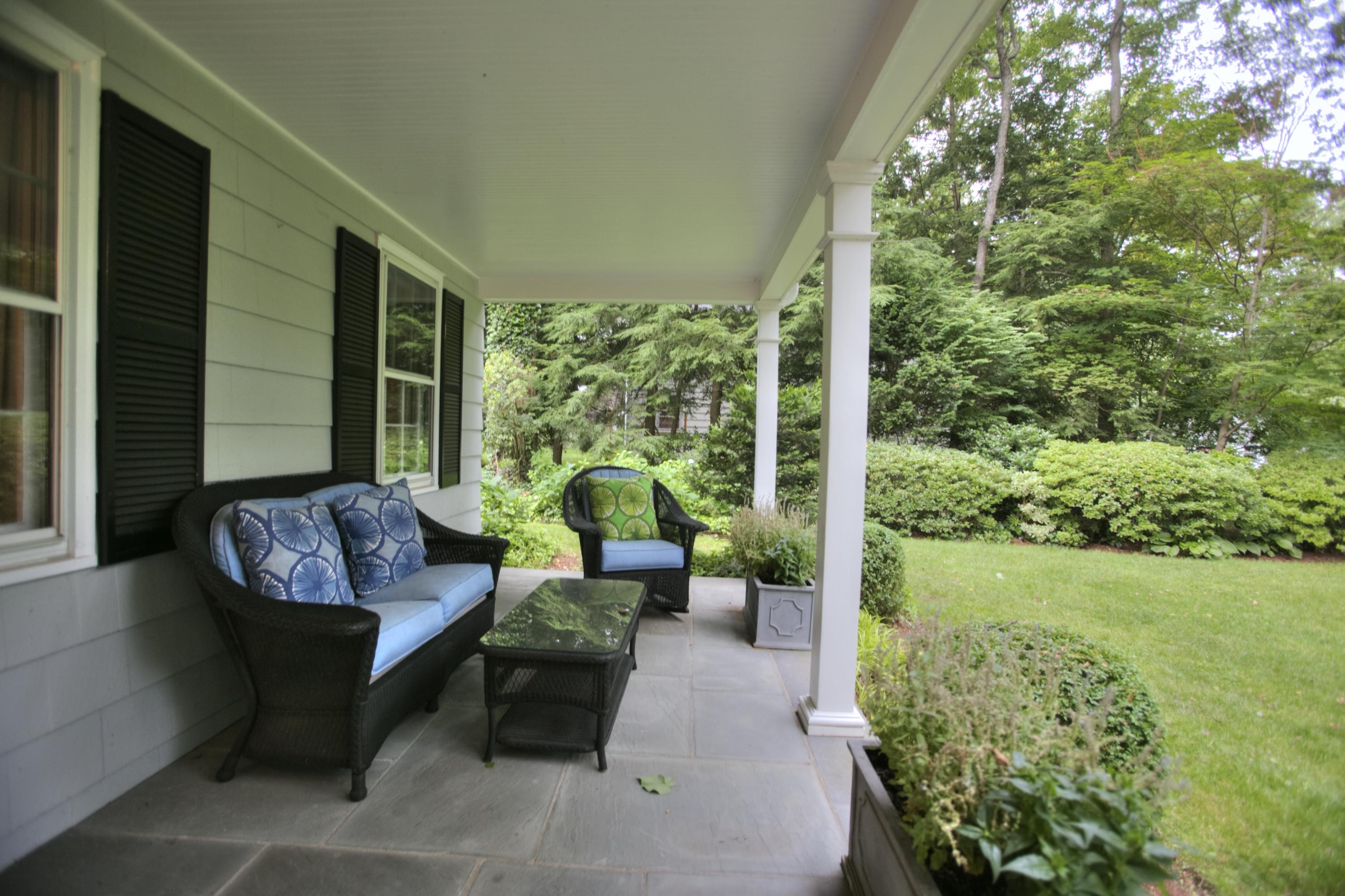 17 Rocaton Road Darien, CT 06820 - Photo 2 of 26 a outdoor living space with furniture and garden view