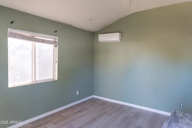 an empty room with a window