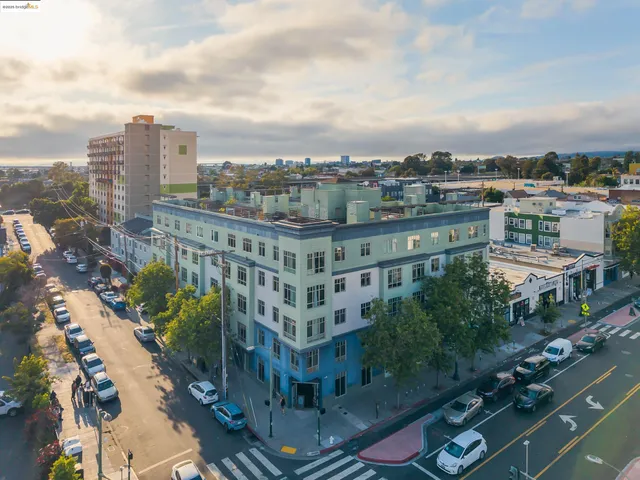a view of a city with tall buildings