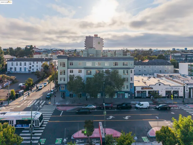an aerial view of a city