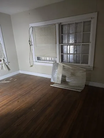 a kitchen with a stove and a microwave