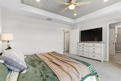 a view of a swimming pool with a garden