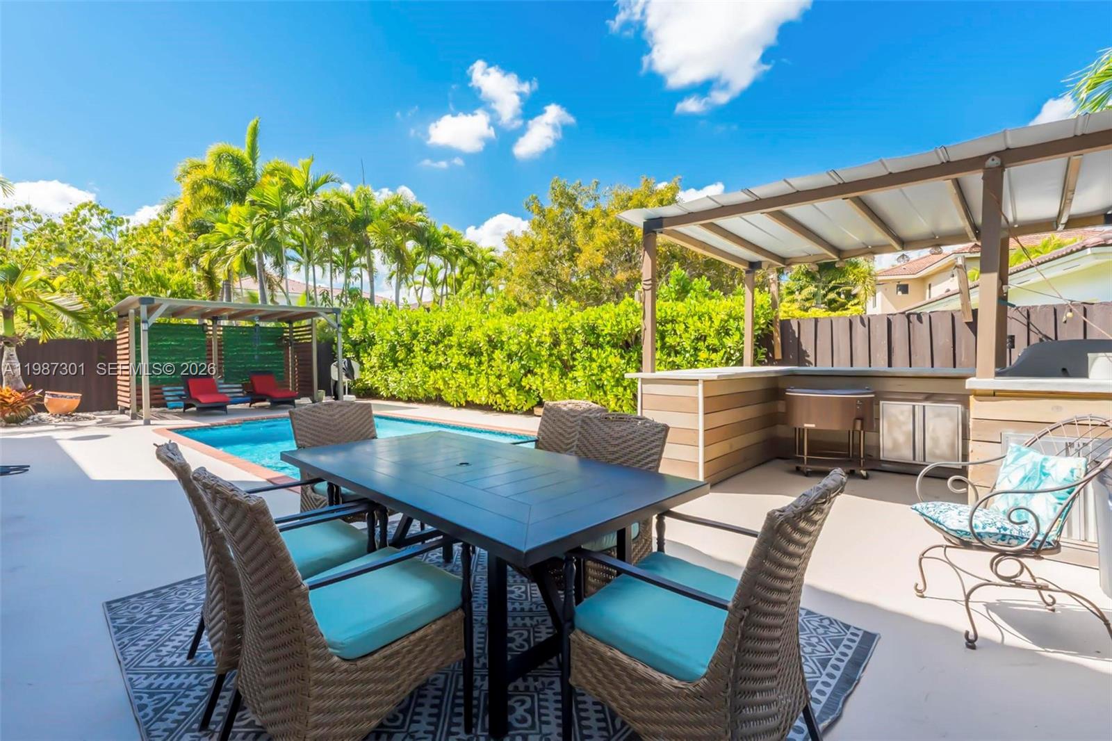 12940 Southwest 142nd Terrace Miami, FL 33186 - Photo 43 of 44 a view of a patio with a table chairs and a table