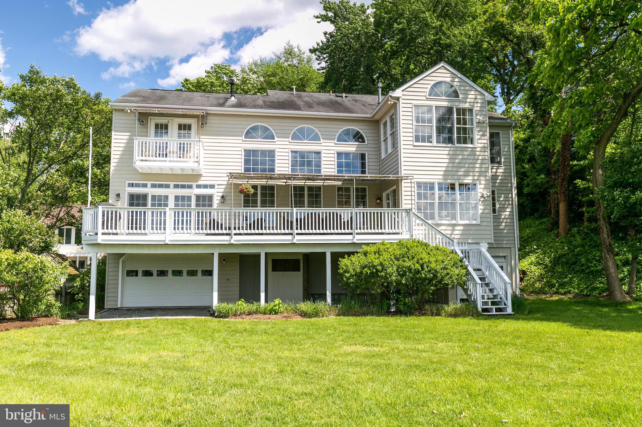 11 Riverview Road Severna Park, MD 21146 - Photo 3 of 61 Deck and windows looking out to the Severn River