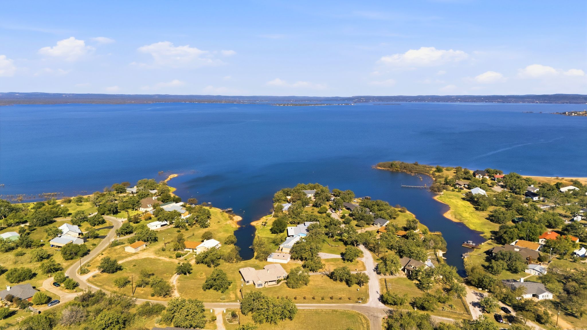 200 Apache Trail Burnet, TX 78611 - Photo 37 of 40 Aerial view of property's location with a large body of water
