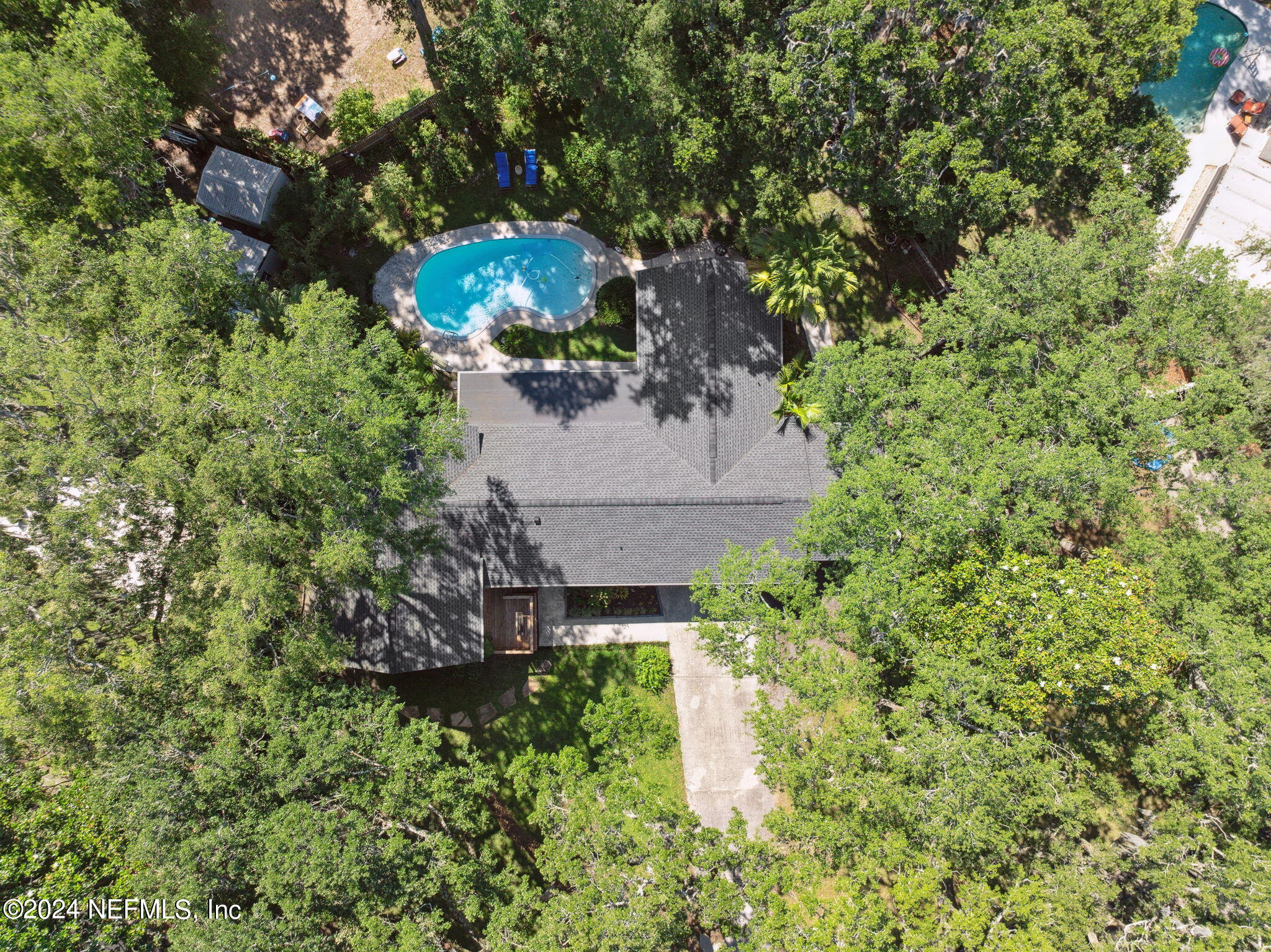 2636 Elbow Road Orange Park, FL 32073 - Photo 41 of 43 an aerial view of a house with a yard and swimming pool
