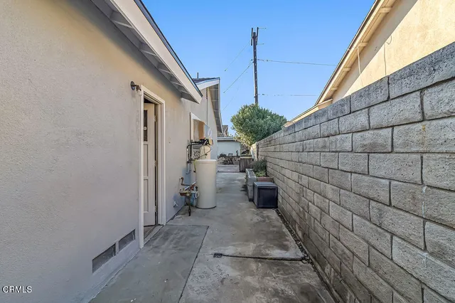 a house view with a backyard